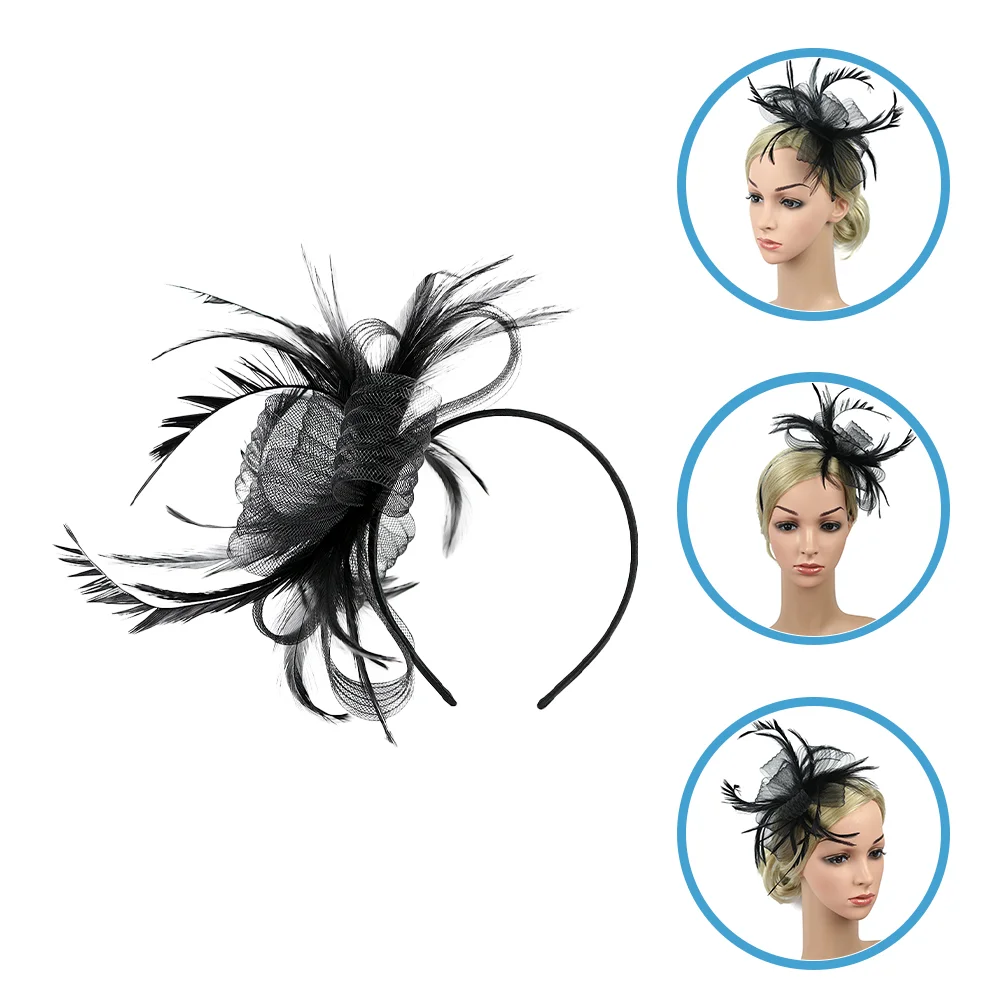 Mesh Tea Party Hut Stirnbänder Kopfbedeckung Fascinator Hüte für Frauen Seide Miss Kleid