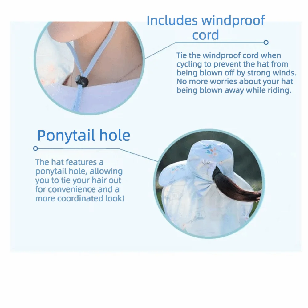 

Detachable Face Cover Sun Hat UV Protection Neck Flap Fishing Hat Waterproof Breathable Outdoor Working Cap Outdoor Working