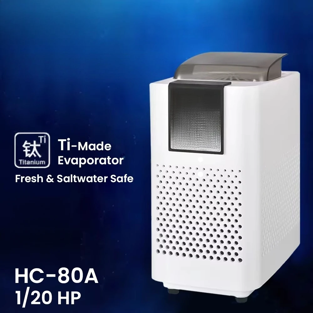 Hailea HC-80A Smart Aquarium Chiller, Ultra Silent with Titanium Evaporator & Thermostat for Coral Reef & Fish Tanks