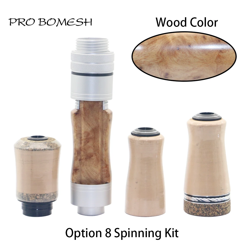 Pro Bomesh Holz Spinning Casting Reel Sitz Split 3A Kork Griff Kit DIY Forelle Angelrute Gebäude Komponente Reparatur Zubehör – Detail 26