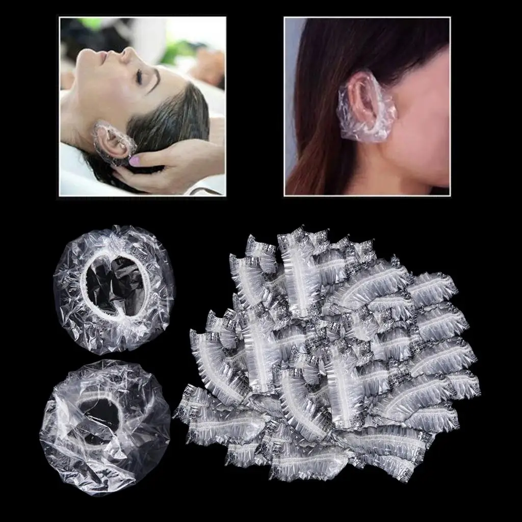 Proteção descartável Ear Caps, corantes, chuveiros, Spa, 100x