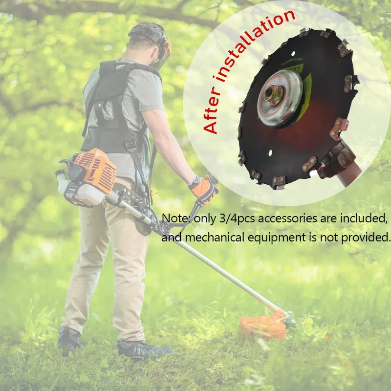 3/4 Buah Pemangkas Universal Kepala Kerja Mesin Pemotong Kerah Mur Pelat Dorong Pelindung Kit Pencuci Aksesori Pemangkas Rumput & Pemotong Sikat