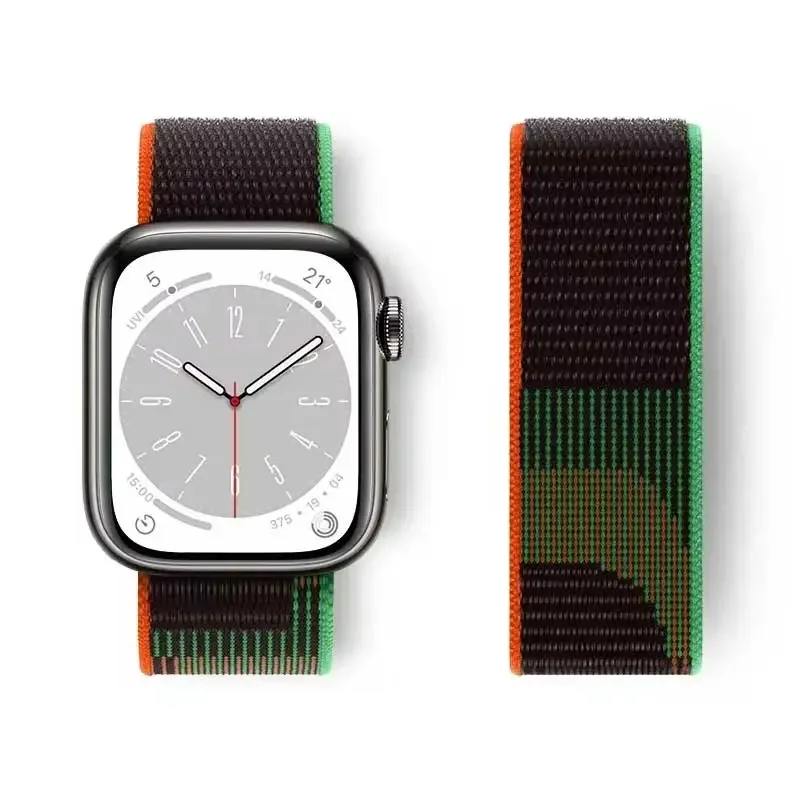 Nylonowy pasek sportowy do zegarka Apple Watch Band 49 mm do zegarka Nike Watchband Loop Bracelet iWatch 10 9 8 7 6 5 se2 Ultra 2 45 mm 44 mm 41 mm