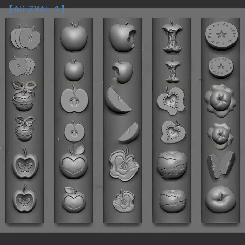 【ZYAL-1】Cartoon Cute Animals 3D Silicone Nail Mold DIY Fruit Design Transparent Mold Manicure Design Tools Nail Art Decoration