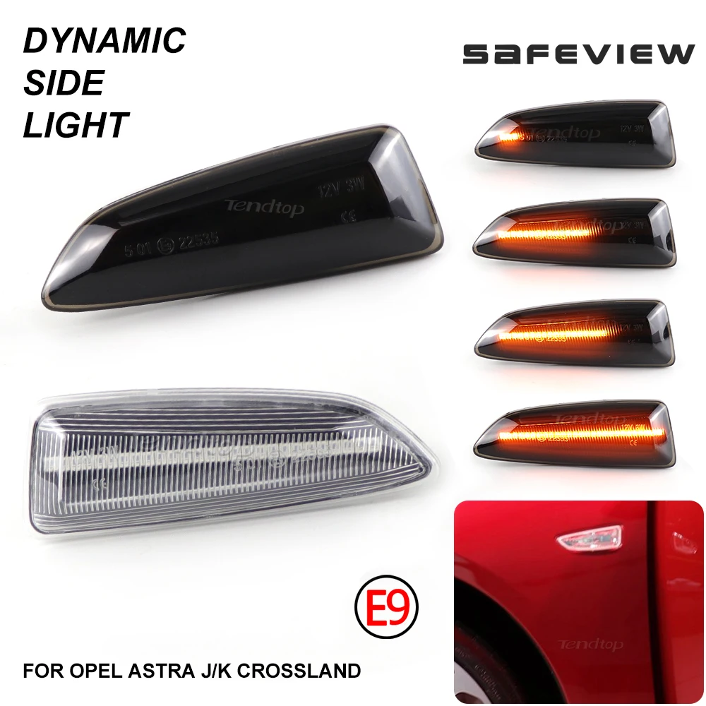 LED Dynamic Side Marker Turn Signal Lights Indicator Blinker Repeater For Opel Astra J Astra J K Zafira C Insignia B Grandland X
