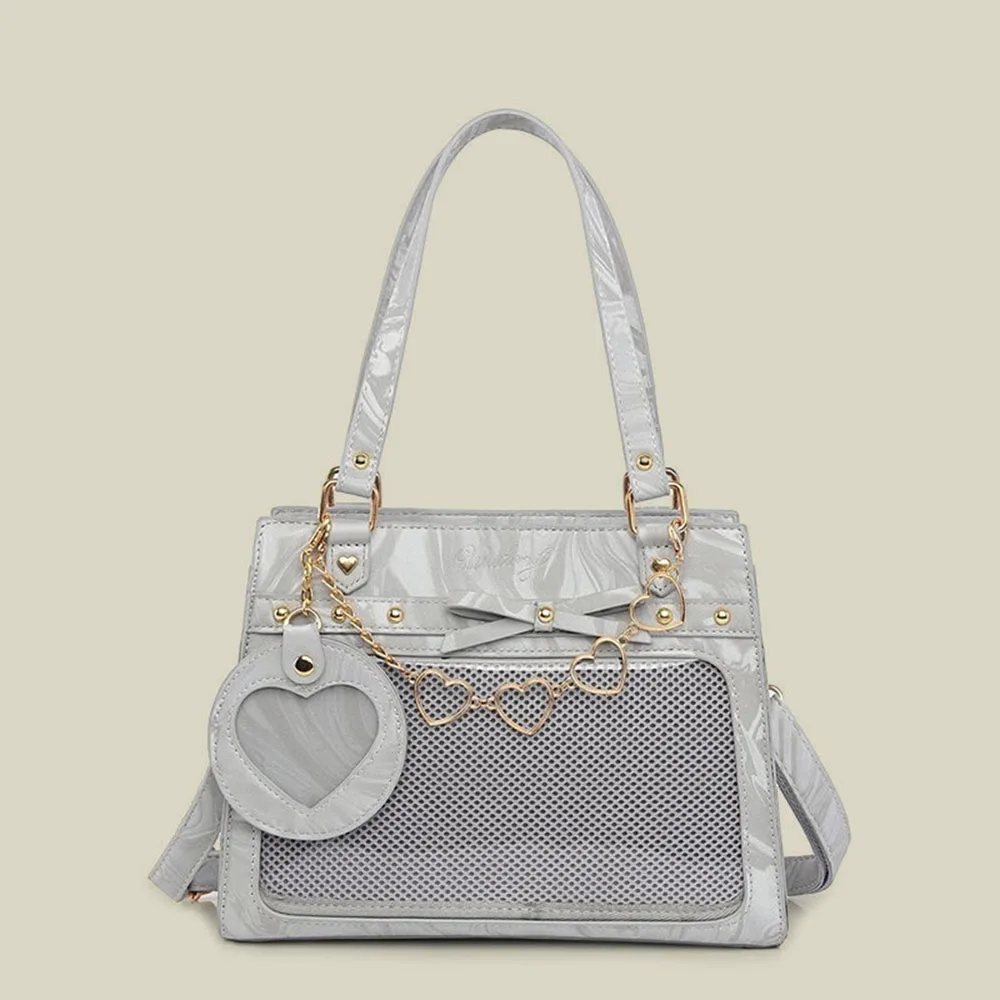 

Y2K Style Pain Pack Women's Pu Leather Bag Bow Design Crossbody Bag New Fashion Solid Color Bags Portable Daily Bags For Women