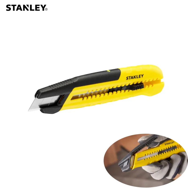 Stanley STHT10489 Utility Knife 18mm Snap-off Blade Quick Change Blades Blade Breaker Improve Work Efficiency New Products