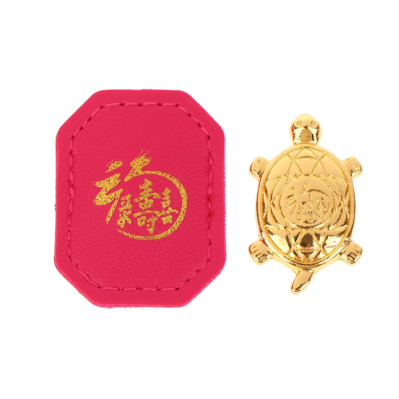 Feng Shui Money Turtle Temple Mini Golden Tortoise Guarding Praying Lucky Wealth Home Decor Lucky Gift Miserly Turtle Souvenir