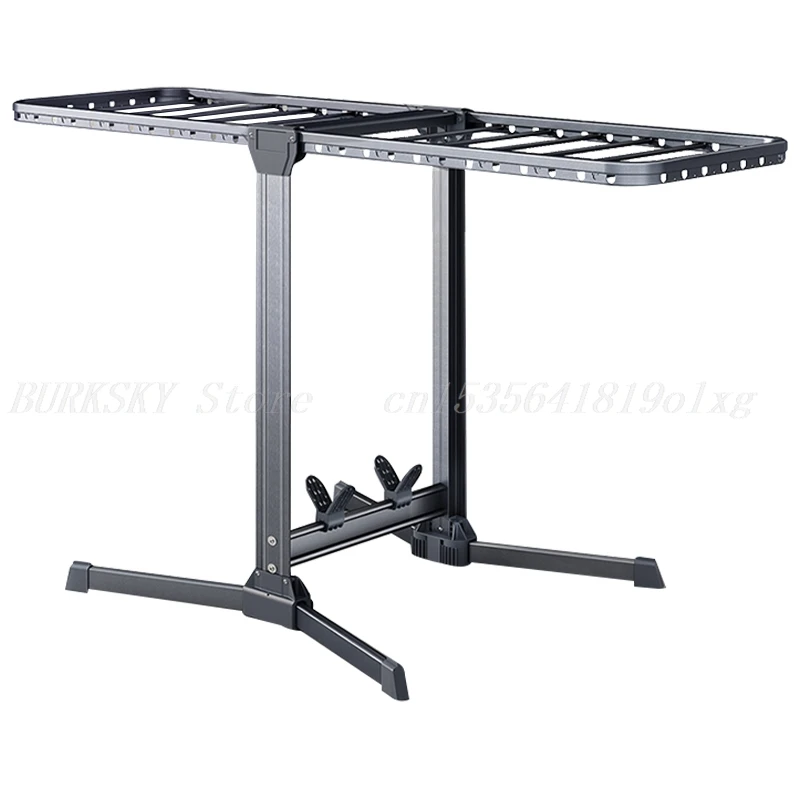 Foldable Clothes Drying Rack Floor, Stainless Steel Laundry Rack, Adjustable Cloth Drying Stand, Clothes Hanger for Balcony