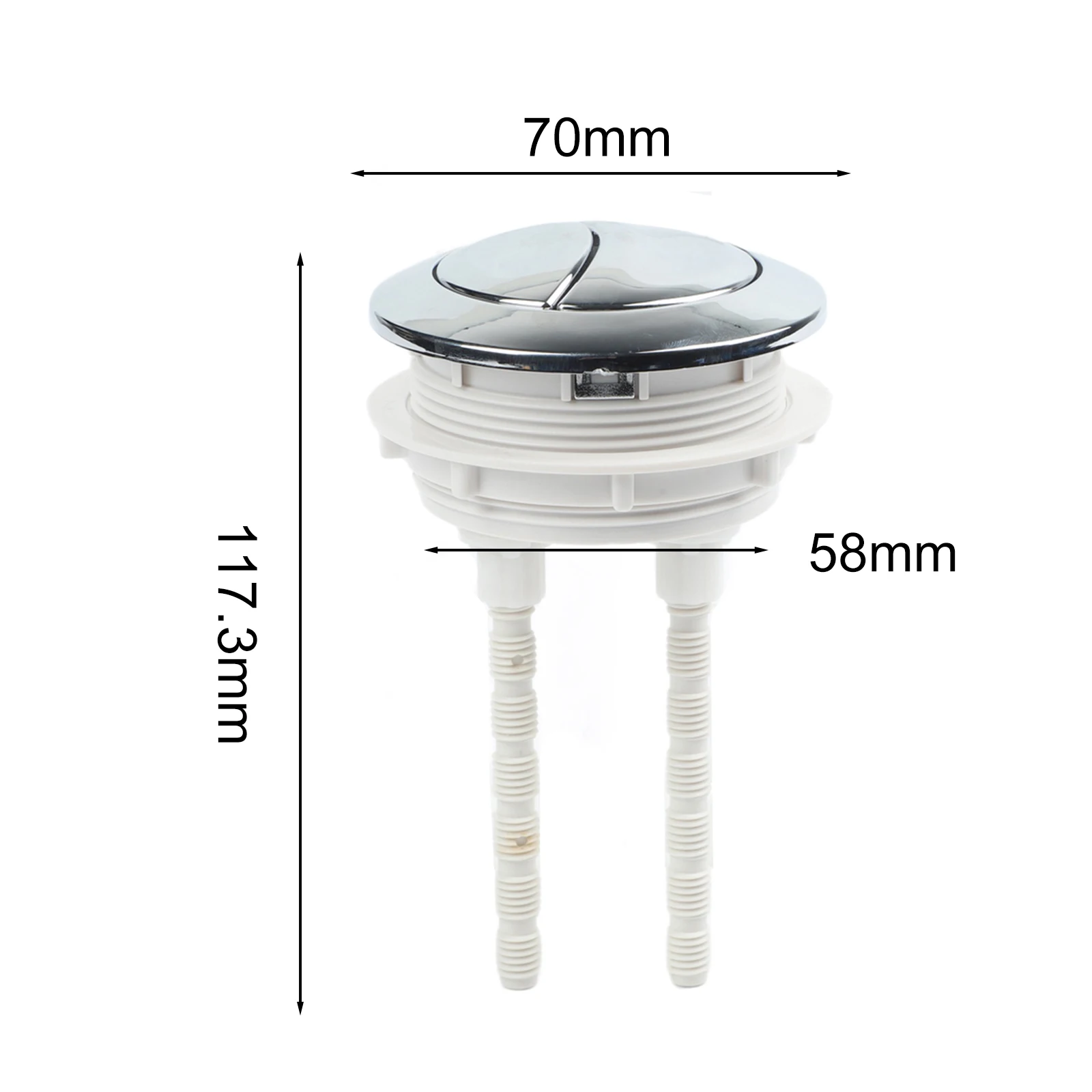 

Bathroom Repair Dual Flush Button Compatible Toilet Flush Button Toilet Button ABS Construction Stylish Modern Design