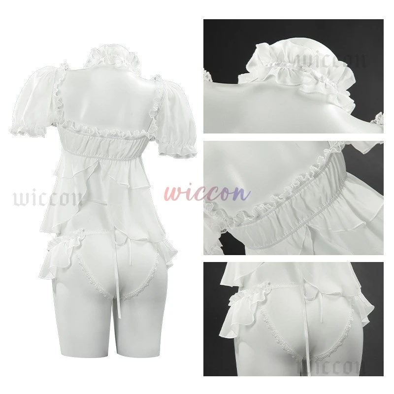 NIKKE Dorothy Bikini Cosplay Kostum Celana Pendek Wig Halloween Karnaval Setelan untuk Wanita