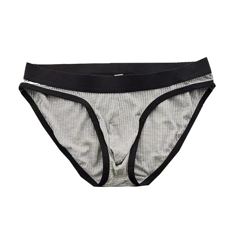 Men's Sexy Briefs Male Pouch U Convex Underwear Comfortable Threaded Fabric Brief Elastic Shorts Breathable Underpants