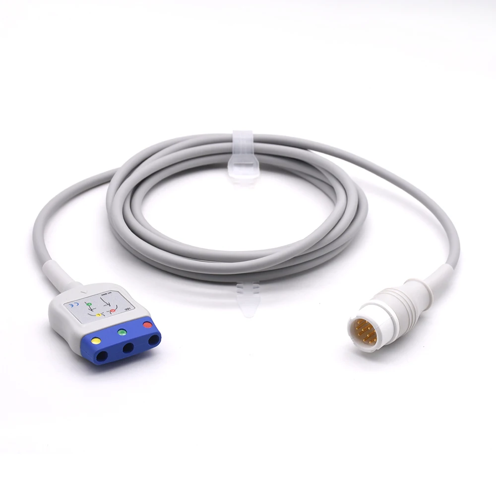 NIEUWE TECH SpO2 Machine Trunk Cable AHA 5lead with DIN YOKE