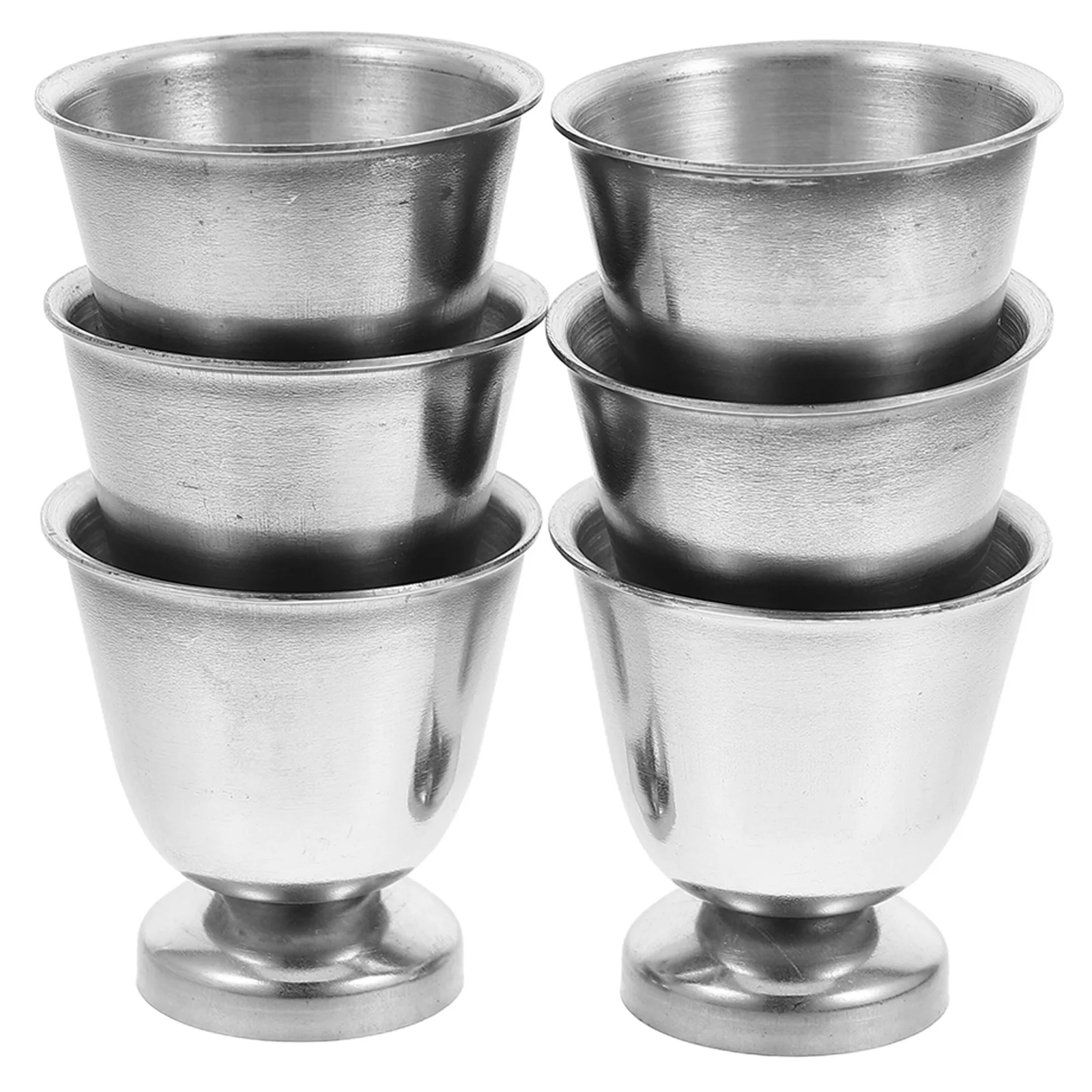 

6pcs Stainless Cups Stainless Cup Mini Drinking Glasses for Toast Parties Portable Elegant Silver Glassware