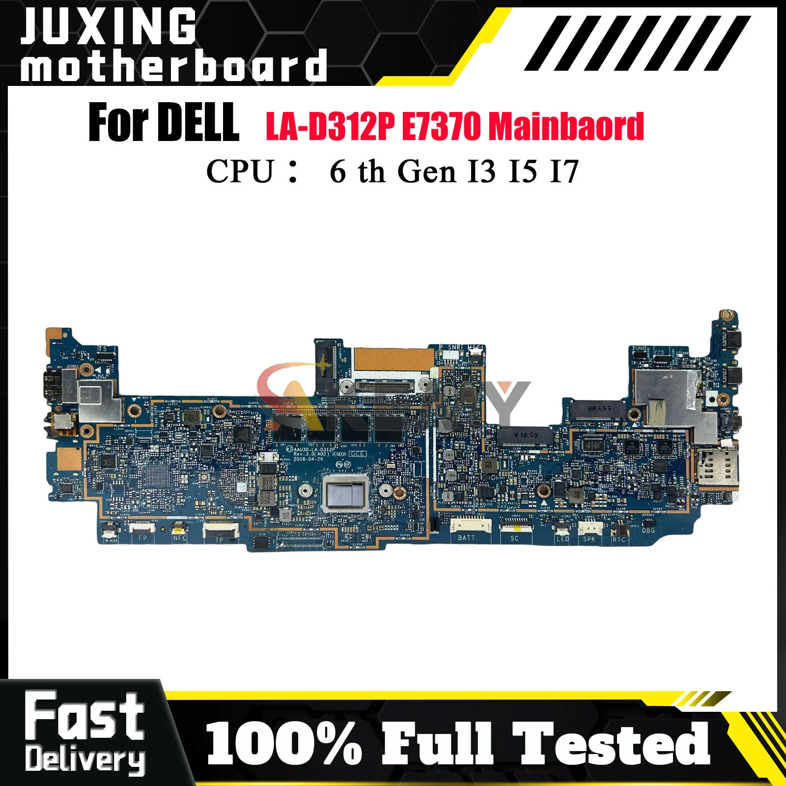 

LA-D312P Материнская плата для ноутбука Dell Latitude 7370 E7370 13,3 дюйма, CN-0MN6H4 CN-0X95H8 0DHF1J, 100% полностью протестирована