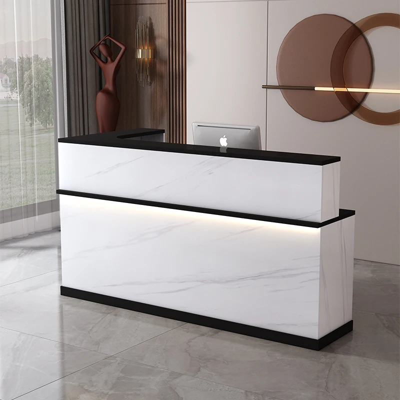 

Beauty Office Reception Desk Counter Hair Salon Cashier Simple Modern Reception Desk Counter Decorations Trendy Salon Furniture