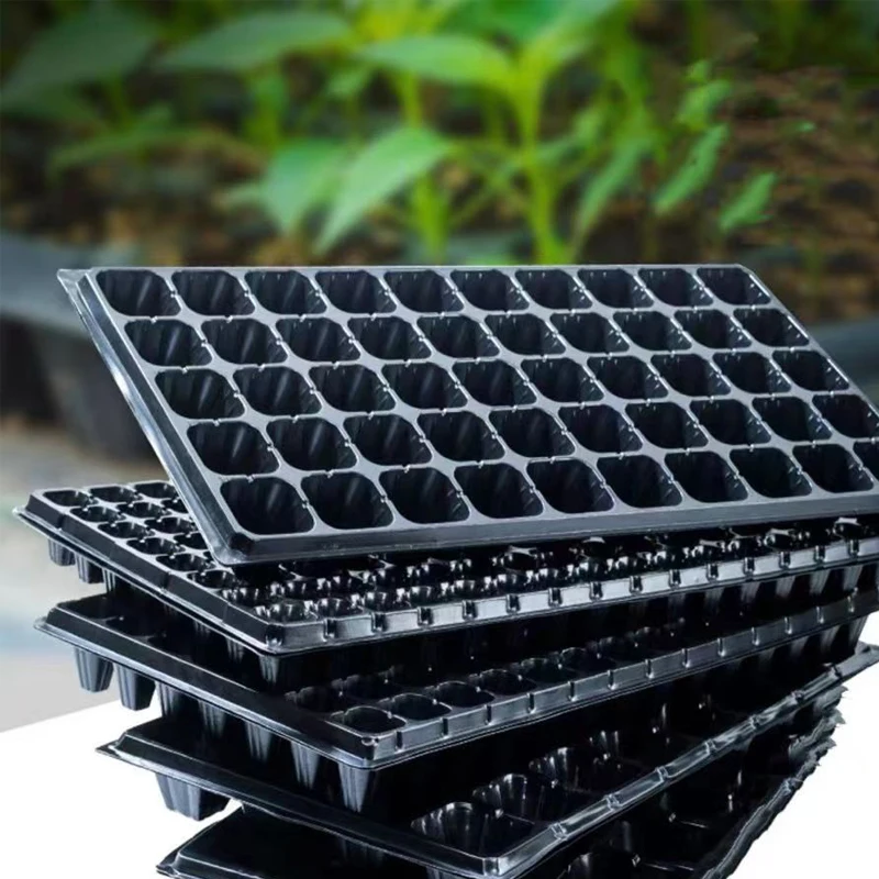 

Hot Sale 5Pcs Thickened Seedling Trays 21/32/50/72/98/105/128/200 Hole Plastic Grow Trays For Vegetable Flower Planting