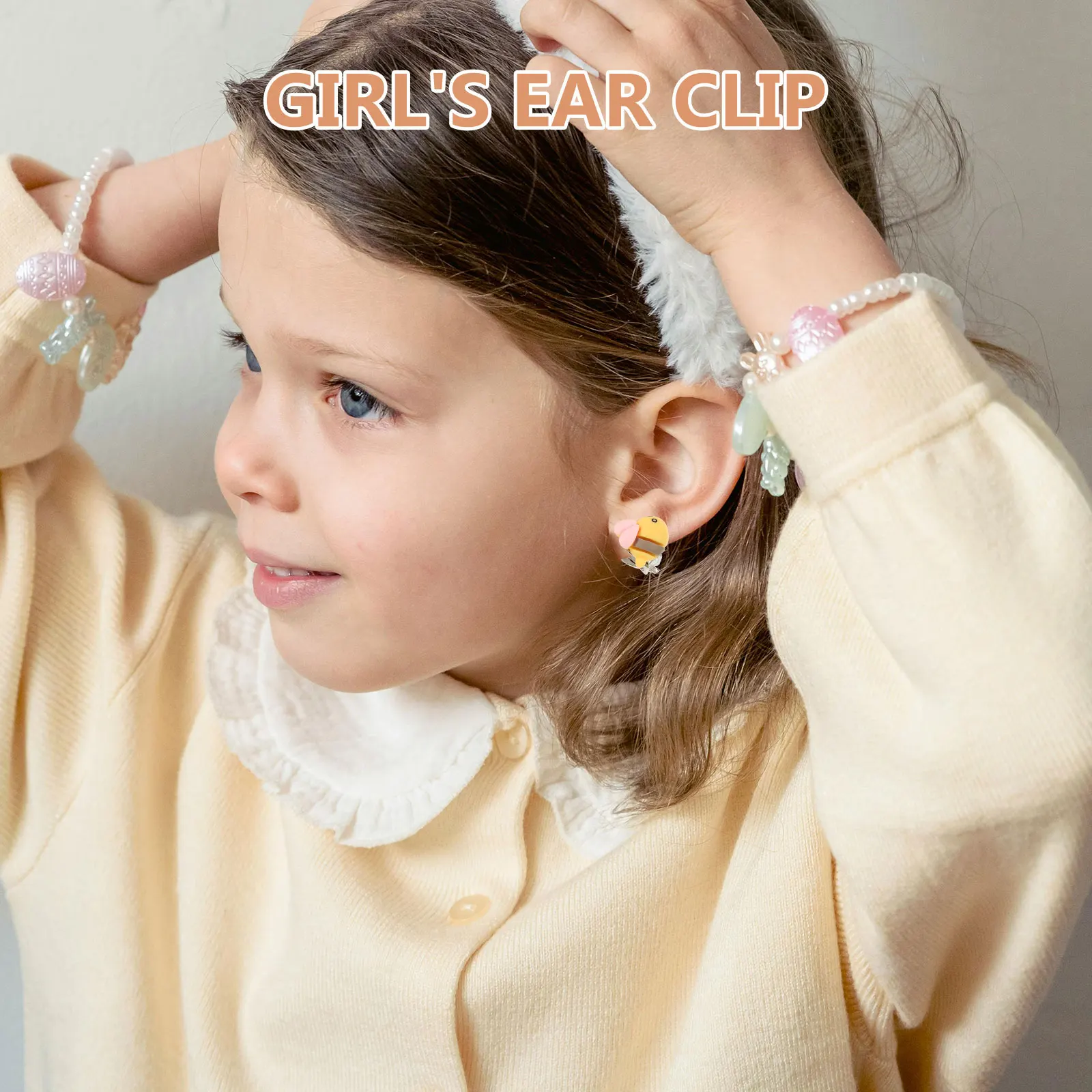 

5 Pairs Pretend Princess Play Jewelry Children's Earrings Accessories Girl Cartoon Little