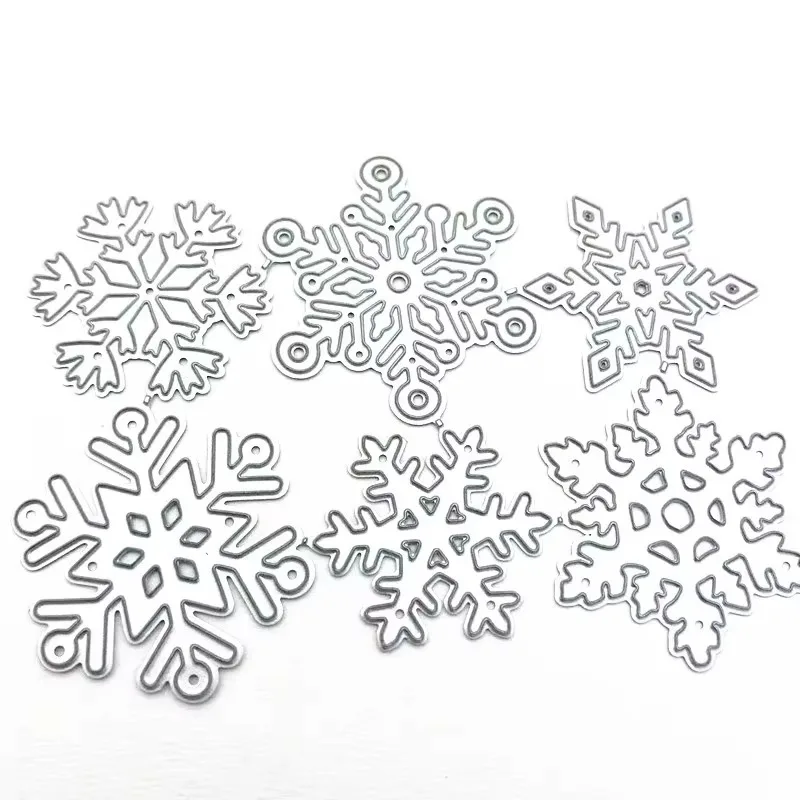 6 stylesChristmas Snowflake Metal Cutting Dies Scrapbooking Photo Die Cut Embossing Cutter Decoration view 4