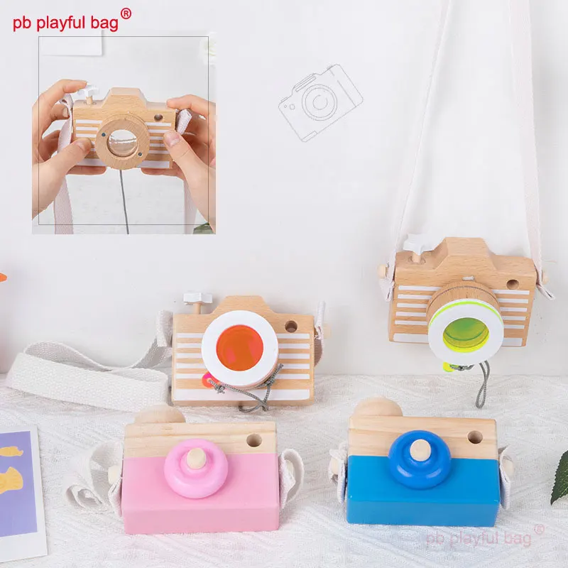 

PB Playful Bag New Nordic style wood fun puzzle kaleidoscope camera Children's early education toys Creative gifts ZG78