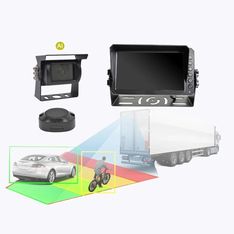 

7-Inch Rear View Reverse Backup Camera 24V Proximity Alert Collision Truck Blind Spot Detector Monitor Systems Car Reversing Aid
