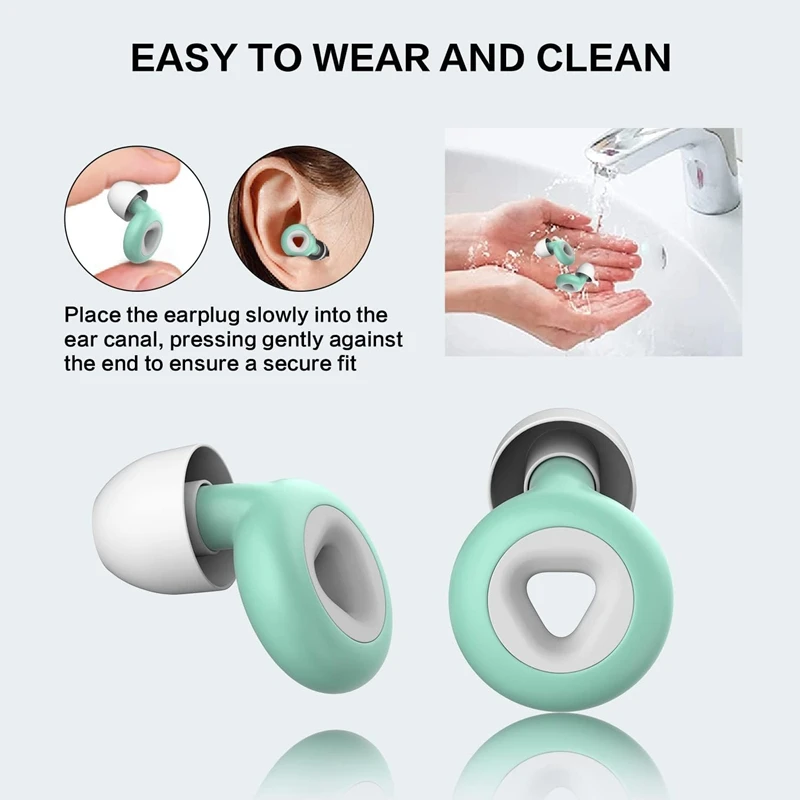 Ear Plugs For Sleeping Noise Cancelling Soft Reusable Hearing Protection In Flexible, Noise Cancelling Earbuds For Sleep