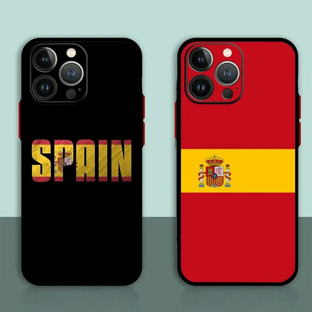 

Spain Flag Phone Case For iPhone 11,12,13,14,15,XS,XR,X,Mini,Pro,Max,Plus Shell