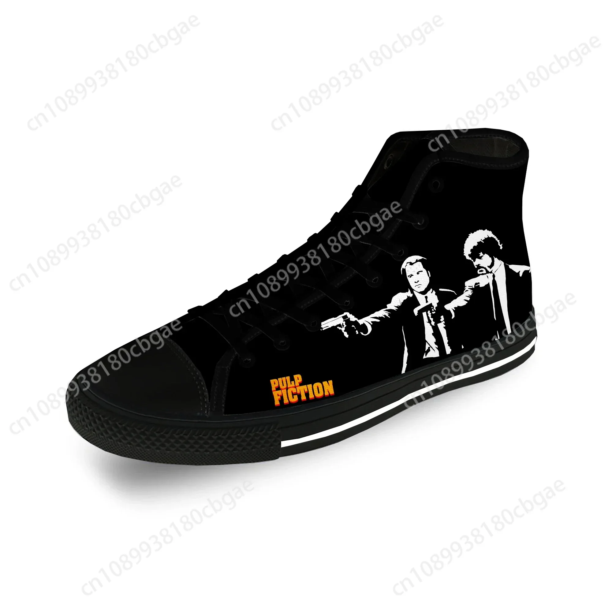 

Classic Movie Pulp Fiction Funny Casual Cloth Fashion 3D Print High Top Canvas Shoes Men Women Lightweight Breathable Sneakers