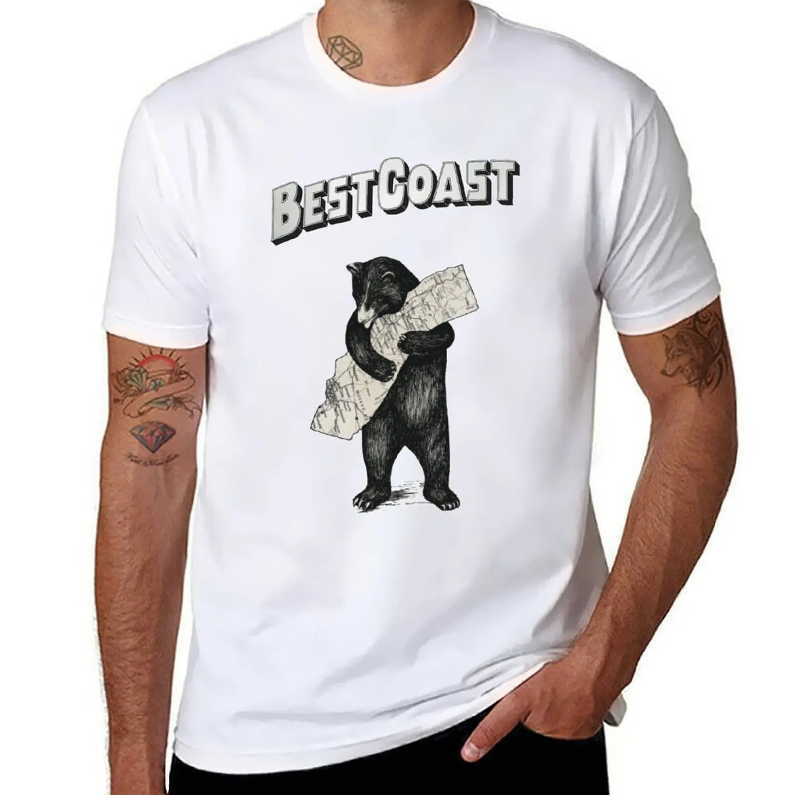 

Best Coast Bear T-Shirt oversized t shirt Blouse customizeds Clothing anime shirts men
