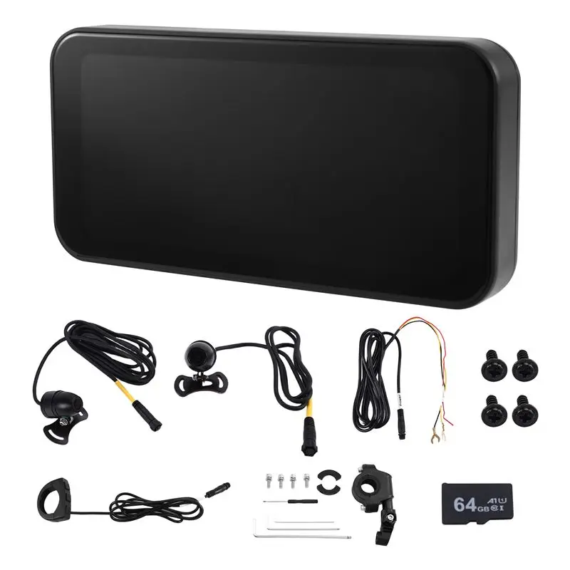 6.25-Inch Motorcycle Navigation Display Dual 1080P Recording Waterproof Wireless Carplay Vehicle Display