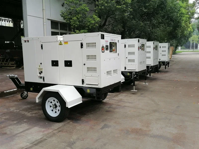 بيع المصنع الجديد 20kw 25kva مجموعة مولدات الديزل نوع المقطورة مع محرك Yuchai 4D24G7