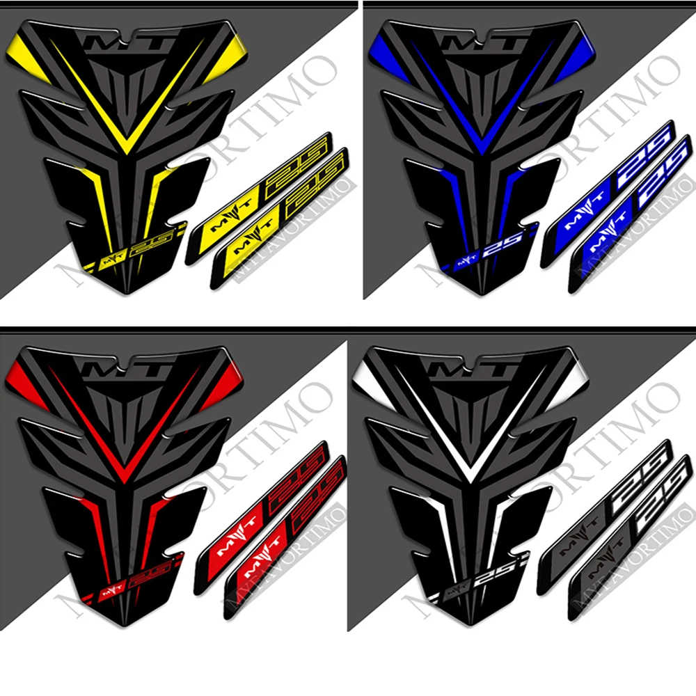 Decal stiker lencana Logo Fairing simbol minyak bahan bakar Kit lutut untuk Yamaha MT-25 MT25 pelindung Pad tangki