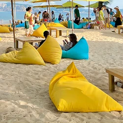 Na zewnątrz leniwy Beanbag Sofa plażowy fotel wypoczynkowy Tatami wodoodporna kanapa rozkładana pojedyncza Muebles Para Salas Modernos dom umeblowanie