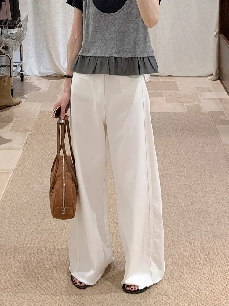 

BRIVIN High Waist Wide Leg Casual Pants Women's Korean Sle Khaki Color Spring Autumn New Sle Slimming Long Pants