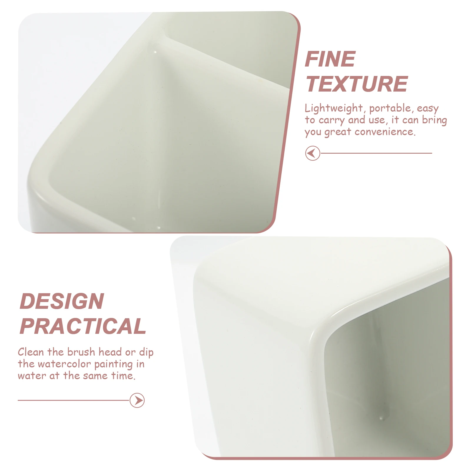 

Ceramic Large Capacity Ink Dish Durable Calligraphy Ink Plate Lightweight Portable for Painting Brush Use Ceramic Water Dish