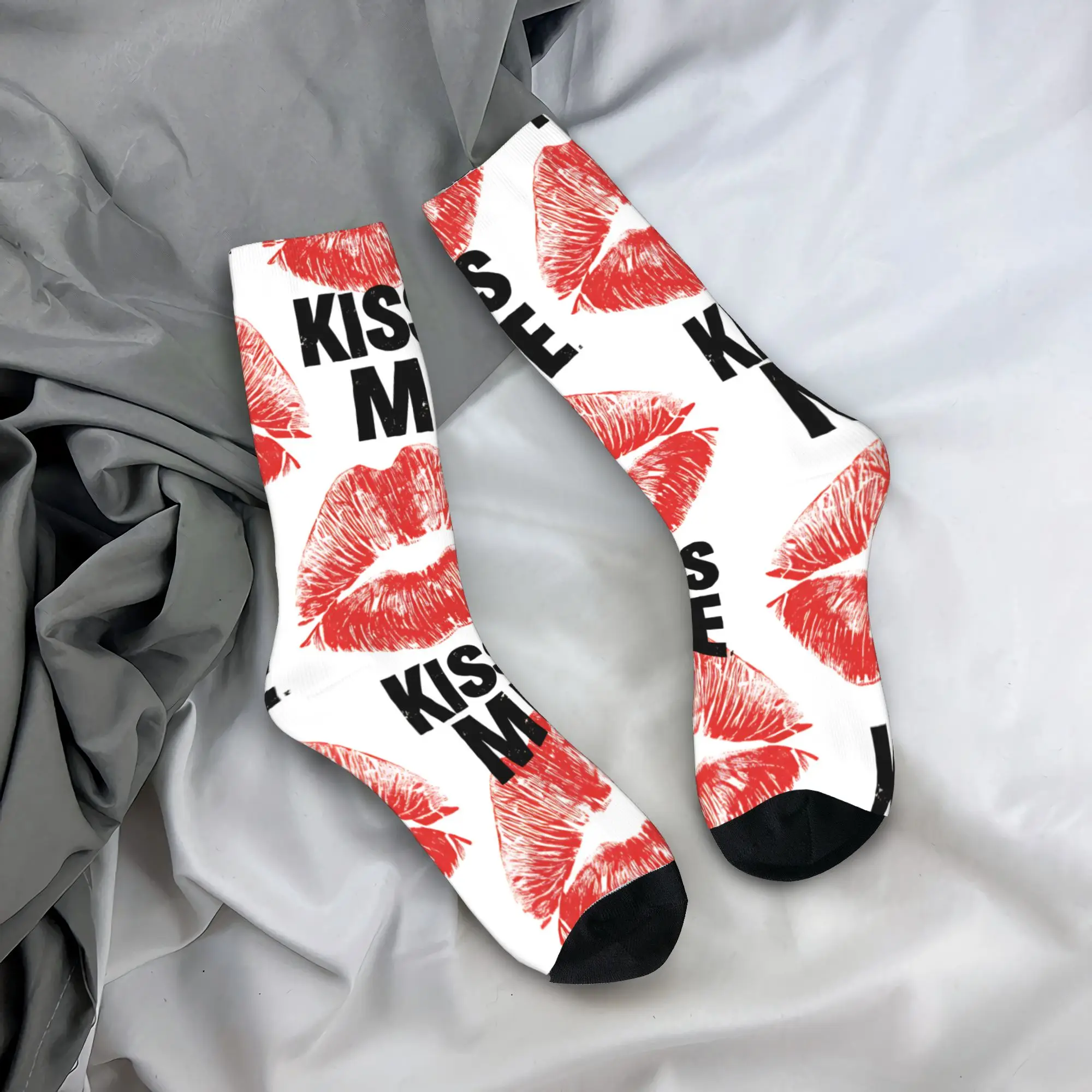 

Couple Socks Red Love Hearts Valentines Day Stockings Autumn Gothic Comfortable Socks Design Outdoor Anti Sweat Socks