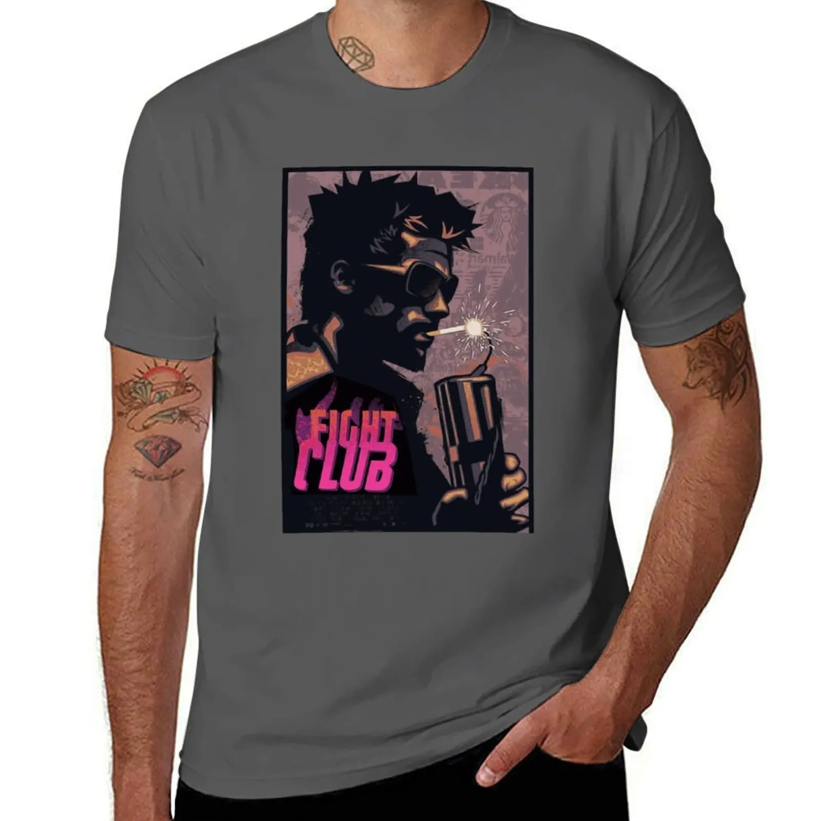 

Fight Club Tyler Durden Smoking a Dynamite T-Shirt Thanksgiving Day Tee Top