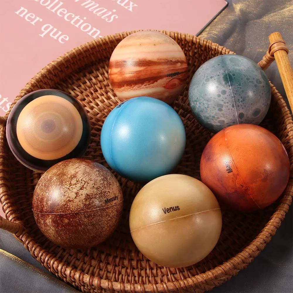 9pcs Nine  Planets Foam  Bouncy Balls toy Puzzle Toys adult Anti Stress Relief  toy Cosmic children's early education toys gifts