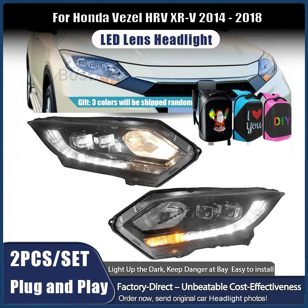 

Front LED Headlights for Honda Vezel HRV XR-V 2014 - 2018 Projetor Head Light DRL Turn Signal Driving Lamps Headlamp Auto Parts