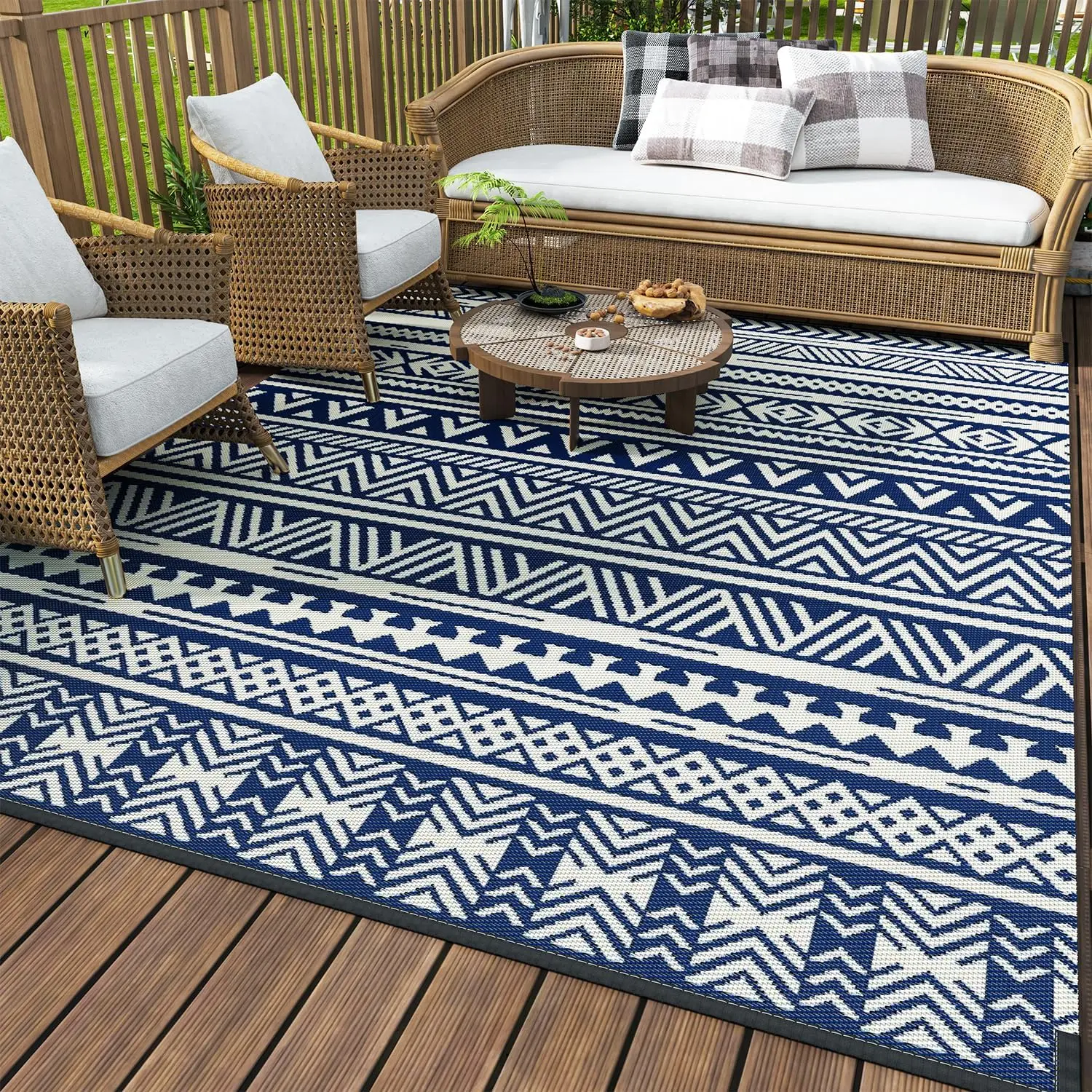 

VIKAMA Scandinavian Retro Ethnic Style Floor Mat Living Room Coffee Table Bedroom Bedside Carpet Home Decoration Cooling