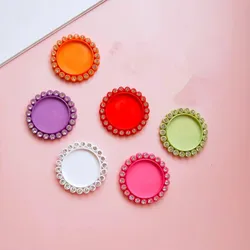 16 Pcs/Lot 35mm Plastic Cabochons  Round Charms  For Jewelry Making
