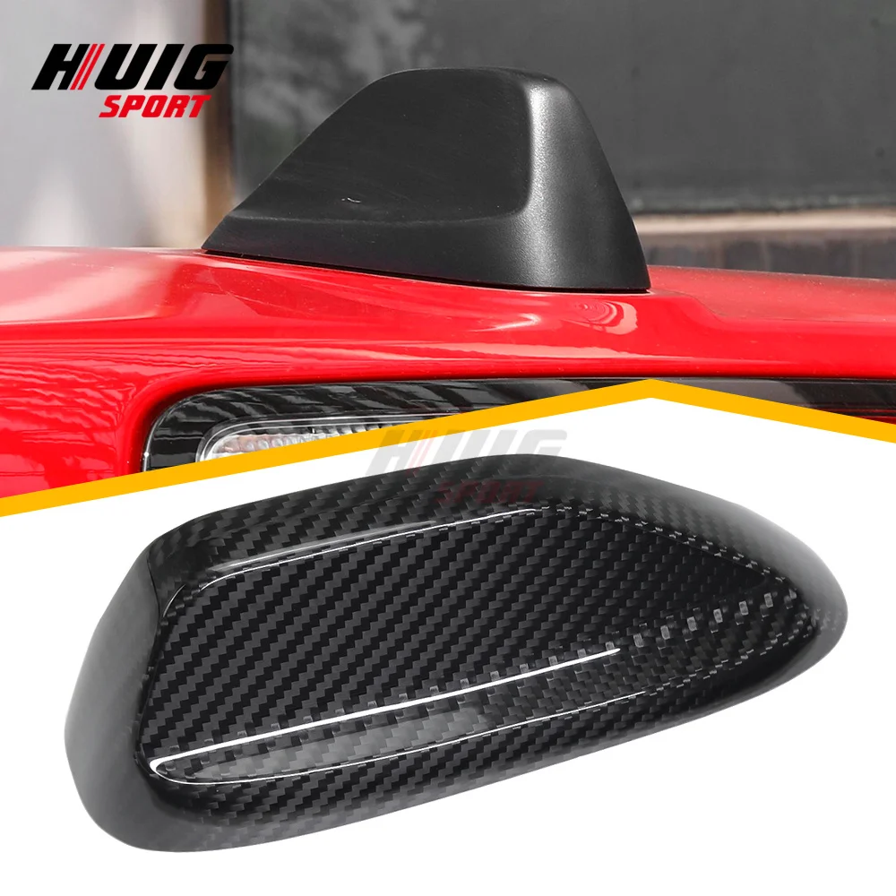 Carbon Fiber Exterior Car Antenna Roof Shark Fin Aerials Covers Trim  Accessories For Dodge Ram 1500 TRX Off-Road 2019-202