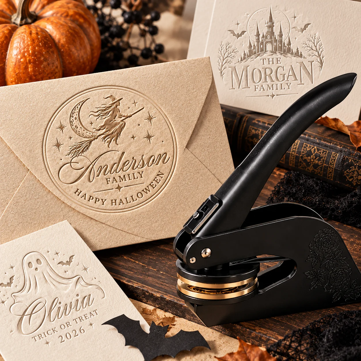LOGO Custom Embosser Stamp  DIY Personalized Book Embosser Seals for Letter Head Wedding Envelope Graduation Christmas Decora