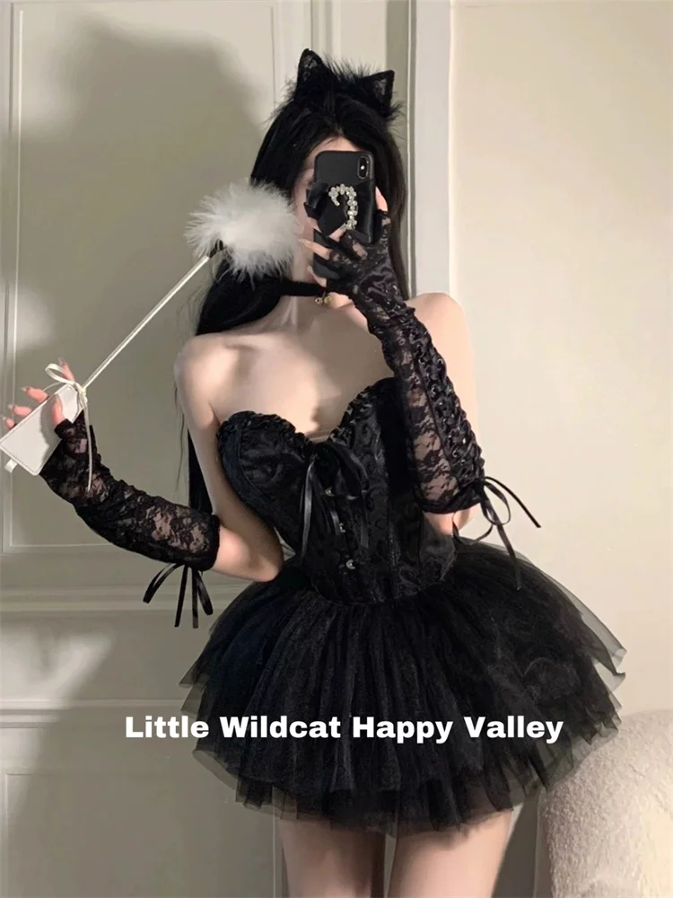 لوليتا خادمة تأثيري موحدة للنساء ، فستان بيبي دول ، ملابس داخلية ساخنة ، لعب الأدوار المثيرة ، Catsuit مثير ، ازياء عيد الميلاد ، بالإضافة إلى الملابس الداخلية