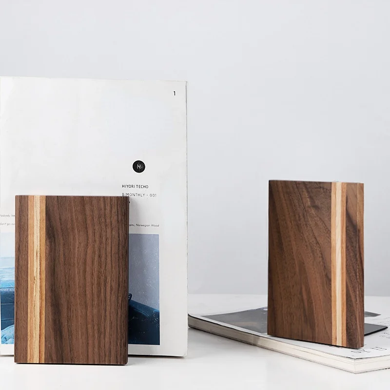 2022 NEUER Buchständer aus Naturholz, rutschfeste Buchstützen, Buchstützen, Regalhalter für Studenten