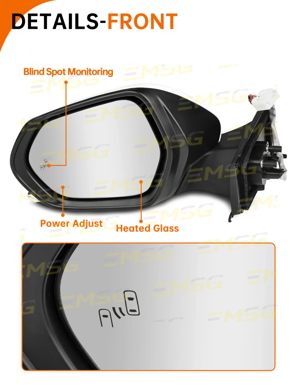 6PIN Rearview Mirror Assembly For Toyota Prius 2016 2017 2018 2019 2020 2021 2022 Car Accessories Power Adjust Heat 8791047420