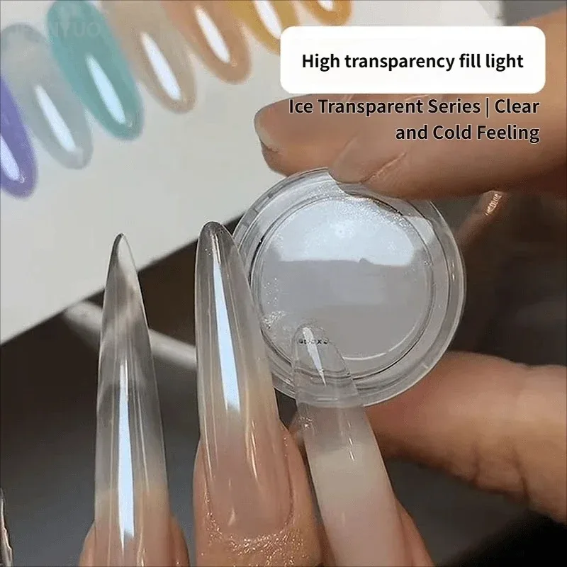 Nail Mirror Bright Plating Aurora Chrome Powder High Gloss Moonlight Pearl White Nail Art Rubbing Powder Manicure Pigment Decor