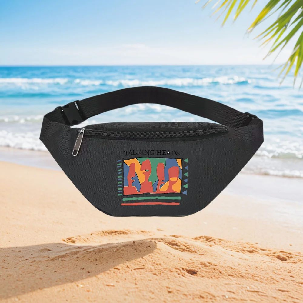 Talking Heads Abstract Art Design Waist Backpack Crossbody Chest Bag Street Casual Sporty Fashionable Simple Unique Printed Desi