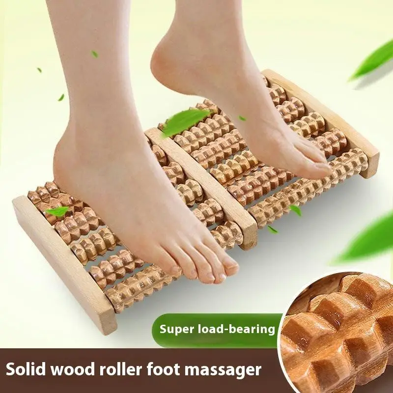 

Wooden Foot Massager Roller Reflexology For Stress Fitness Health Care Feet Massage Roller Pain Relief