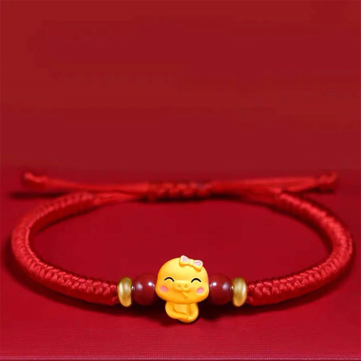 2025 Snake Year Lucky Red Rope Bracelet Chinese Style 12 Zodiac Animal Amulet Bracelets Men Women Handmade Jewelry Birthday Gift